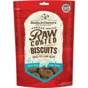 Stella & Chewy's Freeze-Dried Raw Coated Dog Biscuits  Grass-Fed Lamb Recipe  Protein Rich, Grain Free Dog & Puppy Treat  Great Snack for Training & Rewarding  9 oz Bag (9 Ounce (Pack of 1))