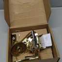 Design House Scroll Privacy Bedroom and Bathroom Door Lever, Polished Brass, 4.63 in x 1.88 in x 2.625 in, 783043