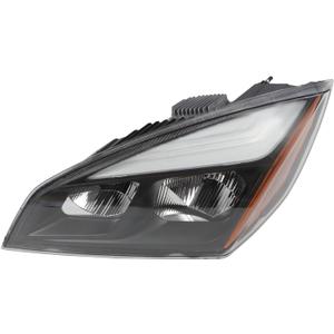 A6601405002 Driver Side Headlamp Compatible with 2018-2024 Cascadia Black Outer Shell (Left)