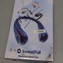 SWEETFULL Portable Neck Fan 360 Cooling Bladeless Personal Fan | No Hair Twisting - 4000mAh USB Rechargeable Wearable Fan for Travel, Birthday Gifts for Men, Women, Mom, and Dad (A2 Black)