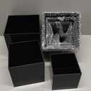 Red Co. Glossy Black Acrylic Cube Display Nesting Riser Stands with Hollow Bottoms - 6-Pack