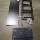 WLIVE Dresser for Bedroom with 10 Fabric Drawers, Tall Chest Organizer Units for Clothing, Closet, Storage Tower with Cabinet, Metal Frame, Wooden Top, Charcoal Black Wood Grain Print