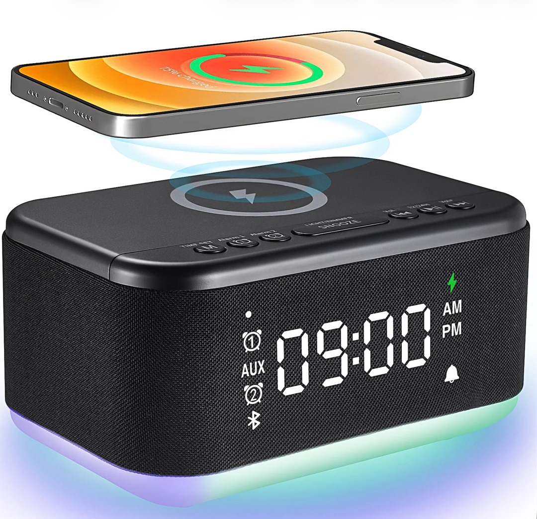 Alarm Clock Snooze 12/24H Dimmer, Bheihei