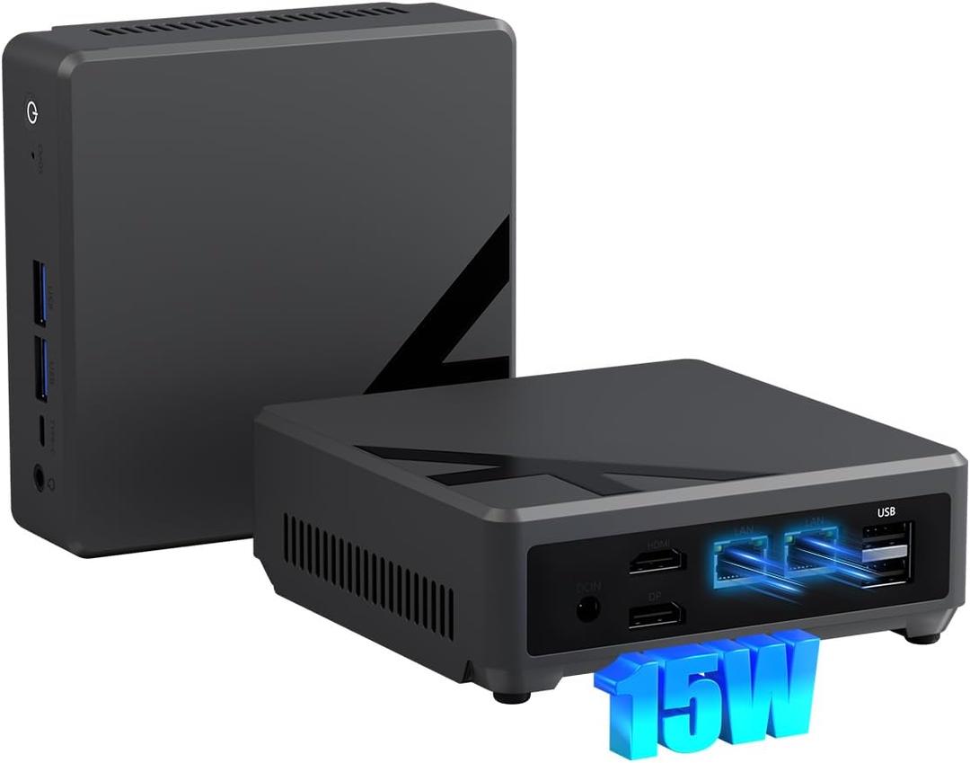 Mini PC, KN95 Small Computer with 8GB DDR4 RAM, 256GB PCIe 3.0 SSD, 4C/4T up to 3.4GHz, Triple Display, Dual Gigabit Ethernet, Home Theater, Streaming, and Business Use (N95(8G+256G))