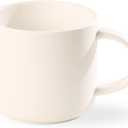Stackable Coffee Mug,14 OZ Ceramic Coffee Cup with Heat-insulated Handle, Tea Cup for Cappuccino, Latte and Matcha, Suitable for Adults and Children, MicrowaveDishwasher Safe, White