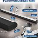 DSV Standard Uneven Surface Floor Squeegee 30, Double Foam Blade Garage Squeegee, Taper Pole Connection - Handle Sold Separately for Tiles, Concrete and Asphalt