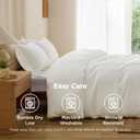 Bedsure Duvet Cover California King Size - Soft Double Brushed Bedding Set for Kids & Adults, Zipper Closure, 3 Pieces, Includes 1 Duvet Cover (104"x98") & 2 Pillow Shams, NO Comforter, Cream White