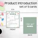 5 Pcs Fill-in The Blank Questionnaire Game Cards Funny Q&A Cards (green)