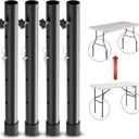 Folding table risers for Folding Tables Straight/Bent Leg, Dural Folding Table Leg Extensions 4 Levels/Heights Table Leg extenders 3.6in | 6.77in | 10in | 13in-All for Treating Your Back pain
