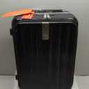 Hanke 20 Inch Carry-On Luggage PC Hard Shell Suitcases for Travel Front Opening Aluminum Frame Travel Luggage Rolling Suitcase with Wheels for Women Man Gifts.(Jet Black)