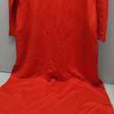 ANRABESS Women Long Sleeve Dresses 2025 Fall Casual Crewneck Loose Fit Split Flowy Wrinkle-Free Travel Vacation Maxi Dress (Red) XL