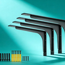16 inch x 9.5 inch Shelf Support Bracket Heavy Duty, L Shelf Brackets ,max Load 300lbs, , Metal Brackets for Shelves, Counter Bracket ,Corner Brace,Pack of 4.