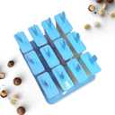 12 Cavities Popsicles Molds, BPA-Free Popsicle Molds with Built-in Popsicle Stick, DIY Popsicle Molds with Cleaning Brush and Funnel