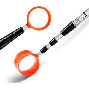 ToVii Golf Ball Retriever - Telescopic Aluminum Alloy Pole and Firm Nylon Cup Grabber (15ft)