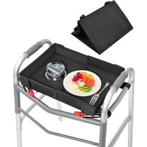 FANGSUN Walker Tray with Cup Holder, Lightweight Detachable Mobility and Walker Accessories Table for Senior, Rollator Tray for Rolling Folding Rollator, Easy Assembly