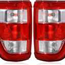 Tail Lights W/Bulb and Harness Assembly Compatible with 2021 2022 2023 Ford F150, Rear Light Taillights Replacement # ML3Z-13405-E ML3Z-13404-E