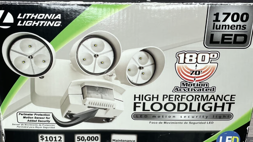 Lithonia Lighting White  Outdoor LED Security Floodlight Motion Sensing Lighting