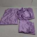 Love's cabin Satin King Sheet Sets - 4 Piece Lavender Silky Sheets King Size Bed with Deep Pocket, Luxury Silk Feel King Size Satin Sheet Set (1 Flat Sheet, 1 Fitted Sheet, 2 Pillow Cases)