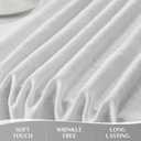 Softalker Linen Textured Rectangle Tablecloth, Waterproof Wipeable Farmhouse Burlap Table Cloth, Stain Resistant Wrinkle Free Table Covers for Kitchen Dining Holiday Party (60 x 104, White)