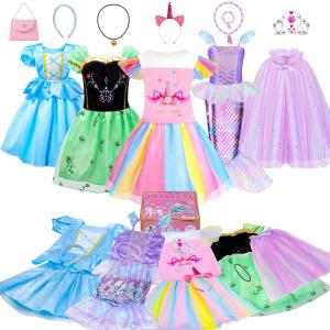 Meland Princess Dress Up - Dress Up Clothes for Girls with Toys,Christmas Birthday Gift for Toddler Girls 3,4,5, Years (Pink)