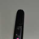 Pongnas Cordless Hair Straightener Brush LED Display Portable Hot Brush 3 Temperature Settings Type C Fast Charging All Hair Type (Black)