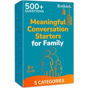 QUOKKA Conversation Cards Game - Family Edition | 500 Questions | Original Version | Share Thoughts - Fun Talking Board Game for Family Night
