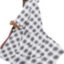 PYGFEMR Women's Short Sleeve Babydoll Dress Button Down Dresses with Pockets (Gray, XL)