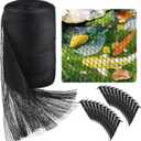 PACETAP 20 x 30 Ft Koi Pond Netting Kit, Heavy Duty Pond Netting Mesh Net Cover for Leaves, Protecting Koi Fish from Birds, Cats -Stakes Included