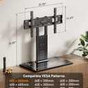 Perlegear Universal Swivel TV Stand for 42-85 90 Inch TVs, Television Stands with Pegboard Storage, Height Adjustable Table top TV Stand Mount, Glass Base up to 150 lbs, Max VESA 600x400mm PGTVS36