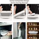 UNIFULL Collapsible Foot Spa Bath with Heat and Massage Rollers, Bubble, Foot Pedicure Kit, Temperature Control, Red Light, Pedicure Foot Spa, Foot Bath