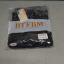 BTFBM Casual Fall Tops for Women 2025 Long Sleeves Solid Shirts Crew Neck Loose Fit Work T Shirt (Black, XXL)