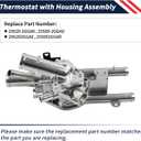 Thermostat with Housing Assembly Compatible with Hyundai Sonata Santa Fe 2016-2018 Tucson 2015-2018; for Kia Sorento 2015-2020 Sportage 2016-2022 2.4L Replaces 25620-2GGA0 25500-2GGA0