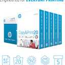 HP Printer Paper | 8.5 x 11 Paper | Copy &Print 20 lb | 5 Ream Case - 2500 Sheets| 92 Bright | FSC Certified| 200350C