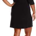 Star Vixen Women's Plus-Size Faux Wrap Dress (Black, XL)