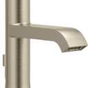 Moen Genta LX Brushed Nickel One-Handle Modern Bathroom Sink Faucet with Optional Deckplate for Bath Countertop and Three-Hole or One-Hole Sinks, 6706BN