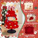 Christmas Clothes for LABUBU 17cm Doll (NO Doll), Handmade Outfit with Adjustable Dolls Stand and Gift Package for 5-9 inches Dolls, Gift for Christmas, Red (Large)