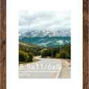 Picture Frame for Wall Hanging and Tabletop Display, Deep Brown,  8.5x11 inch