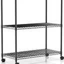 Simple Deluxe 3-Tier Heavy Duty Storage Shelves 750Lb Capacity, 24.02" D x 13.78" W x 31.98" H Shelving Unit for Pantry, Garage, Laundry and Kitchen, Black