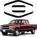 Canvcle Window Visors Rain Guards for 1988-1999 Chevy/GMC C1500/C2500/C3500/K1500/K2500/K3500 Extended Cab Accessories, Outside-Mount Window Wind Deflectors Vent Visors Shades Rainproof Black