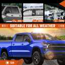 Rain Guards Fit for Chevy Silverado/GMC Sierra 1500 Crew Cab 2019-2026, Tape-on Durable Side Window Wind Deflectors & Visors 2019-2026 Silverado/Sierra 2500HD 3500HD Crew Cab Rain Guard Black 4 PCS
