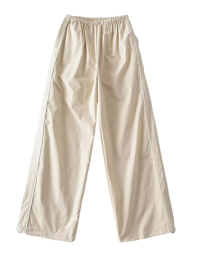 Zontroldy Cargo Pants Women High Waist Baggy Cargo Pants for Women Jogger Straight Wide Leg Parachute Y2K Pants L
