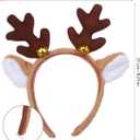 Reindeer Antlers Headband: Deer Hair Hoop Party for Halloween Christmas Birthday and Dance Parties