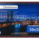 ArtToFrames 38x26 INCH/97x66 CM Red Frame for 2000 piece Puzzles.This 1.25 Inch Custom MDF Puzzle Frame is Cherry - Comes with Economy Acrylic (PuzzleBW26-039-38x26)