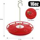 FEED GARDEN Hummingbird Feeders for Outdoors, 2 Pack 16oz Leak-Proof Dish-Style Nectar Feeder Built-in Ant Moat, 5 Feeding Ports, Wide Mouth Easy Clean, BPA-Free Plastic Gifts for Women Mom