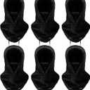 Eurzom 6 Pcs Ski Mask Balaclava for Women Men Warm Winter Fleece Face Mask Hooded Scarf for Cold Weather (Black)