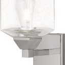 Livex Lighting 10381-05 Aragon - One Light Wall Sconce, Polished Chrome Finish with Clear Seeded Glass