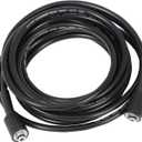 25FT Steel Wire Braided Kink Resistant Pressure Washer Hose, 1/4 Inch with M22 14MM Swivel, 3200 PSI Max, Black, 1.05 kg, 1 Pack