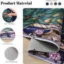 Living Room Rug 5x7 Rug Machine Washable Floral Peacock Area Rug Non Slip Floral Animal Vintage Low Pile Large Rug for Living Room, Bedroom, Farmhouse, Dining Room, Kids Playroom (Cobalt blue)