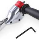 360 Pivoting Drill Metal Shear Attachment, Professional Power Tool Accessory for Cordless & Corded Drills, Heavy-Duty Metal Cutter for Iron, Aluminum & Copper Sheets with Adjustable Handle- R