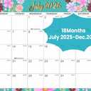 Desk Calendar 2025-2026, AgePlace Large 22" x17" Wall Calendar 2025 Covers June 2025 - December 2026, Monthly Desktop Calendar with Different Watercolor Artwork for Each Month for Home & Office School